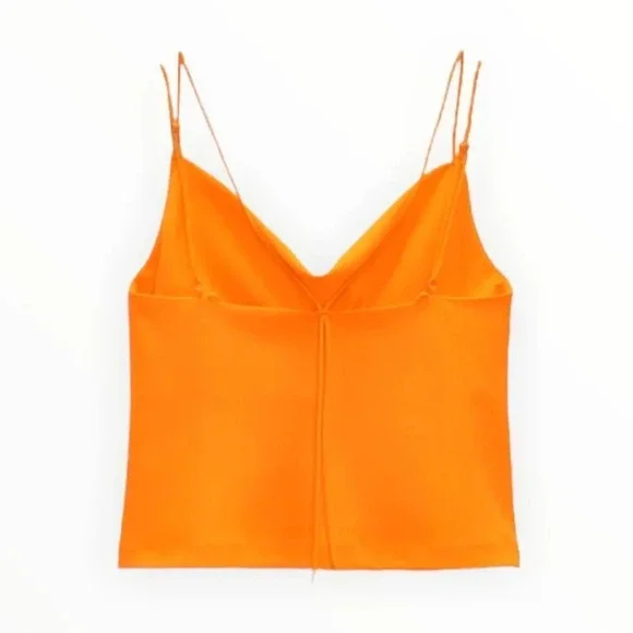 ZARA | Orange | MULTIPOSITION STRAP TANK TOP - Picture 6 of 15